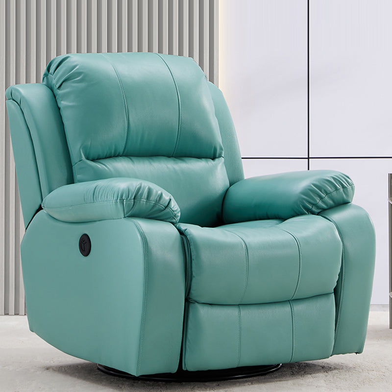 34.6" Wide Leather Single Recliner Traditional Swiveling Recliner Chair