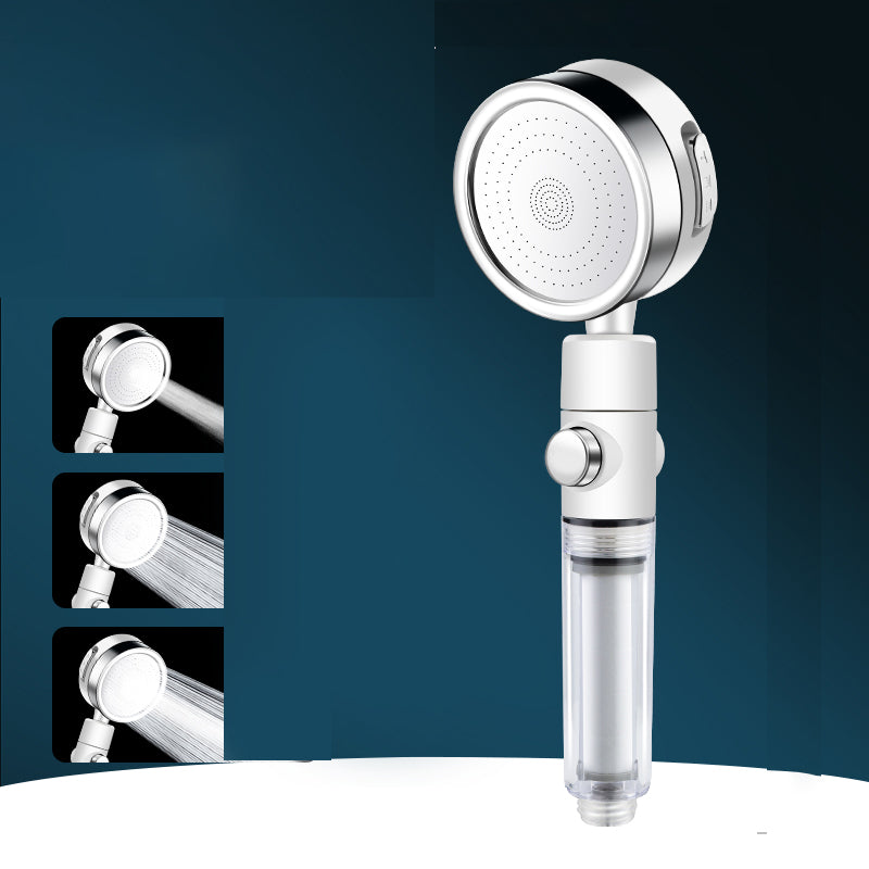 Round Hand Shower Adjustable Water Flow Wall-Mount Showerhead