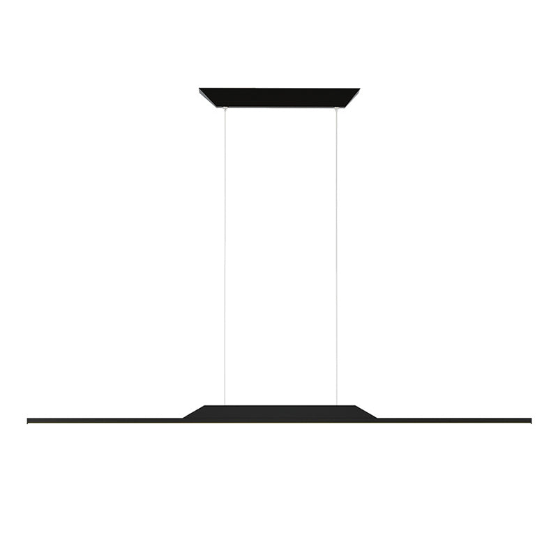 Linear Shape Metal Island Chandelier Modern Style 1-Light Island Ceiling Light
