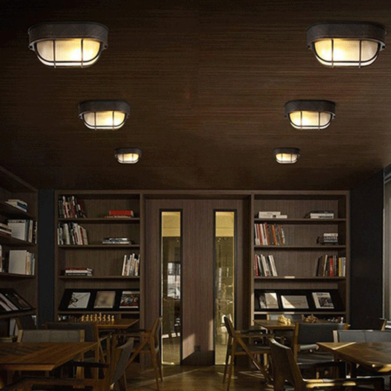 Industrial Style Aluminum Vanity Light Ellipse Shape Vanity Lamp for Shower Room