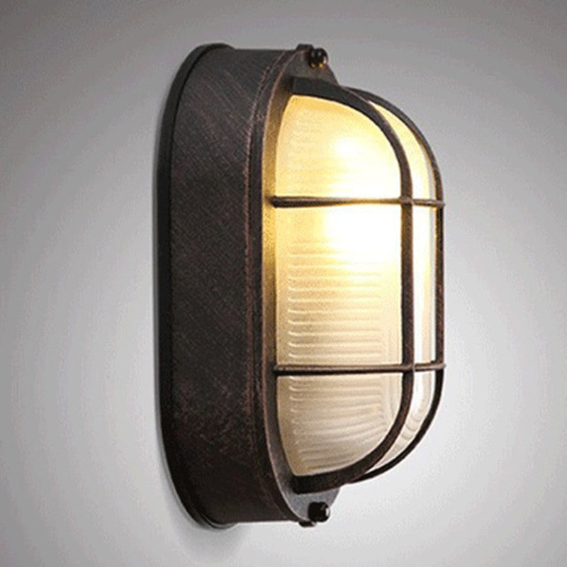 Industrial Style Aluminum Vanity Light Ellipse Shape Vanity Lamp for Shower Room