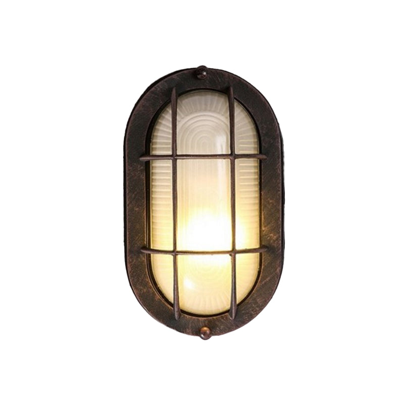 Industrial Style Aluminum Vanity Light Ellipse Shape Vanity Lamp for Shower Room