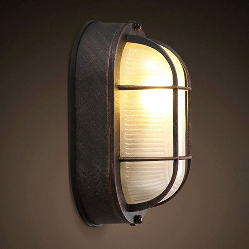 Industrial Style Aluminum Vanity Light Ellipse Shape Vanity Lamp for Shower Room