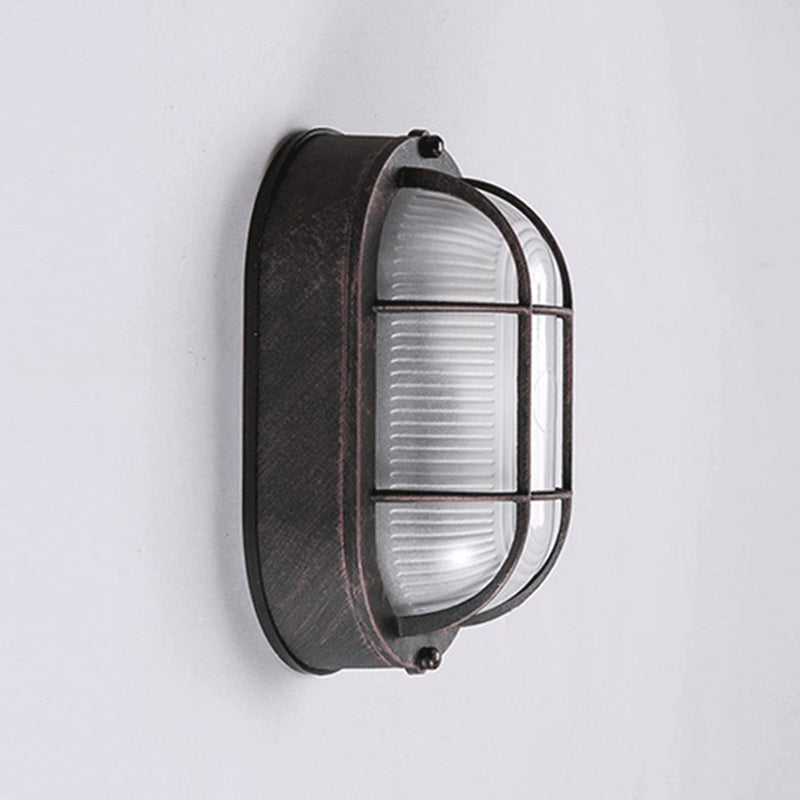 Industrial Style Aluminum Vanity Light Ellipse Shape Vanity Lamp for Shower Room