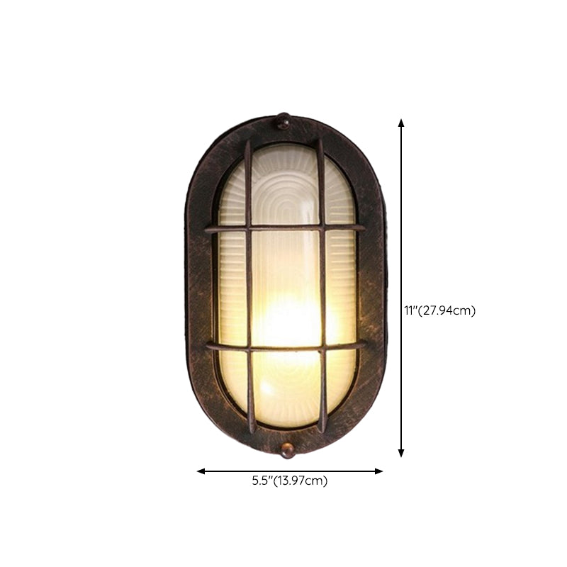 Industrial Style Aluminum Vanity Light Ellipse Shape Vanity Lamp for Shower Room