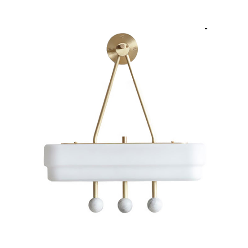 Acrylic Rectangle Wall Lighting Minimalist LED Sconce Light Fixture in White for Dining Room, Warm/White Light