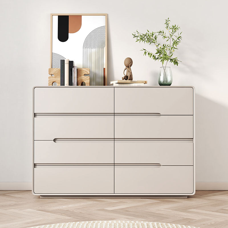 Modern Horizontal Double Dresser Wood Storage Dresser for Bedroom