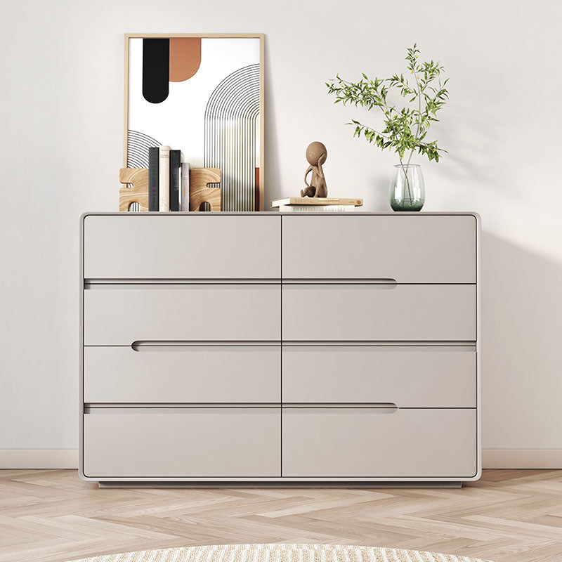 Modern Horizontal Double Dresser Wood Storage Dresser for Bedroom