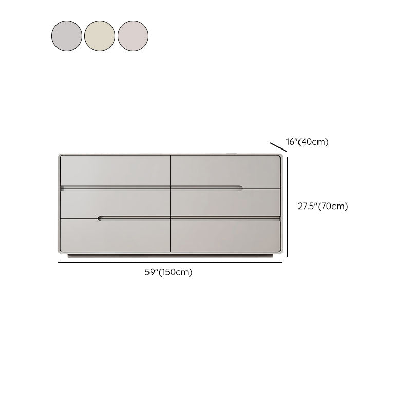 Modern Horizontal Double Dresser Wood Storage Dresser for Bedroom