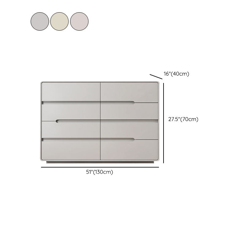 Modern Horizontal Double Dresser Wood Storage Dresser for Bedroom