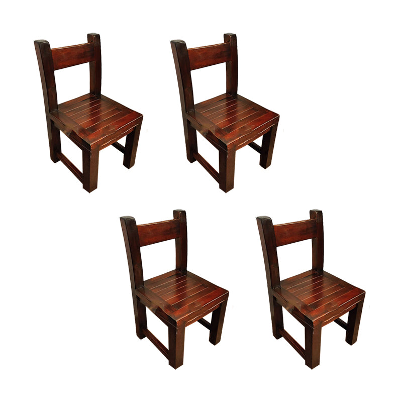 Open Back Dining Side Chair Traditional Solid Wood Dining Chair