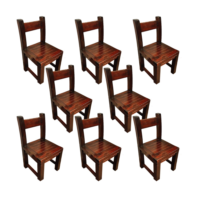 Open Back Dining Side Chair Traditional Solid Wood Dining Chair