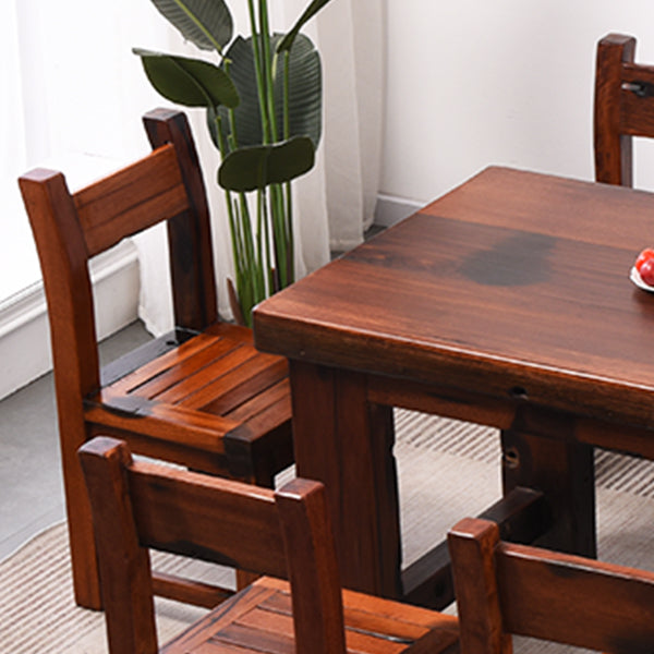 Open Back Dining Side Chair Traditional Solid Wood Dining Chair