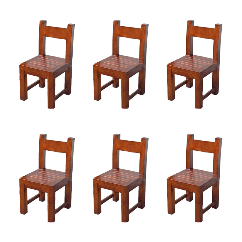 Open Back Dining Side Chair Traditional Solid Wood Dining Chair