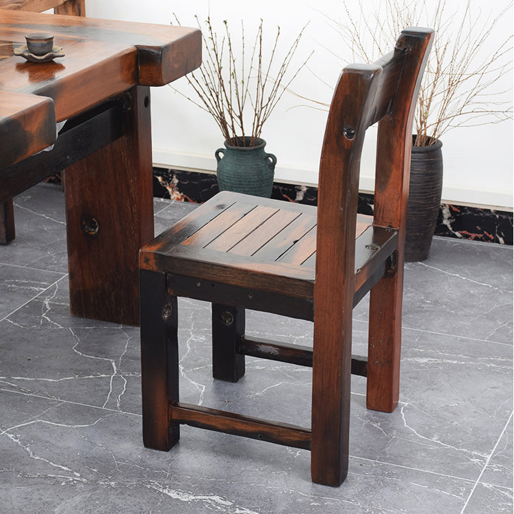 Open Back Dining Side Chair Traditional Solid Wood Dining Chair