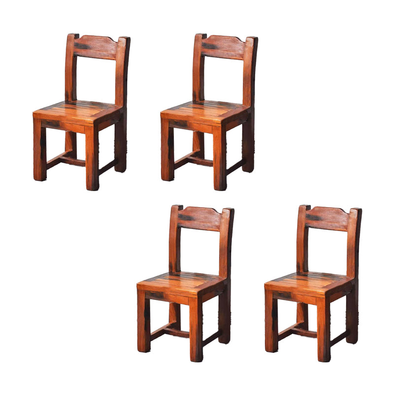 Open Back Dining Side Chair Traditional Solid Wood Dining Chair