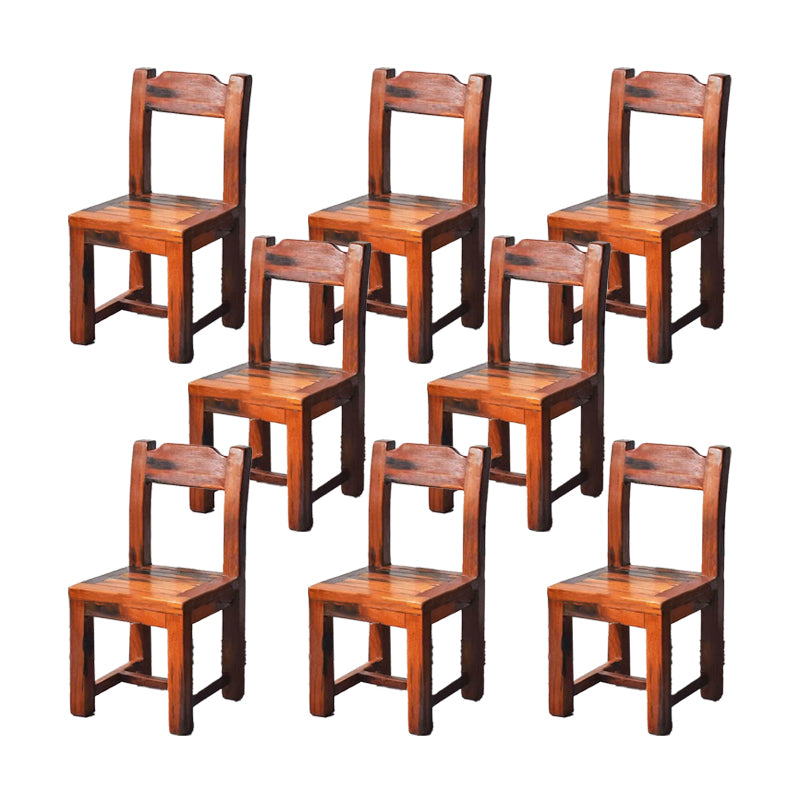 Open Back Dining Side Chair Traditional Solid Wood Dining Chair