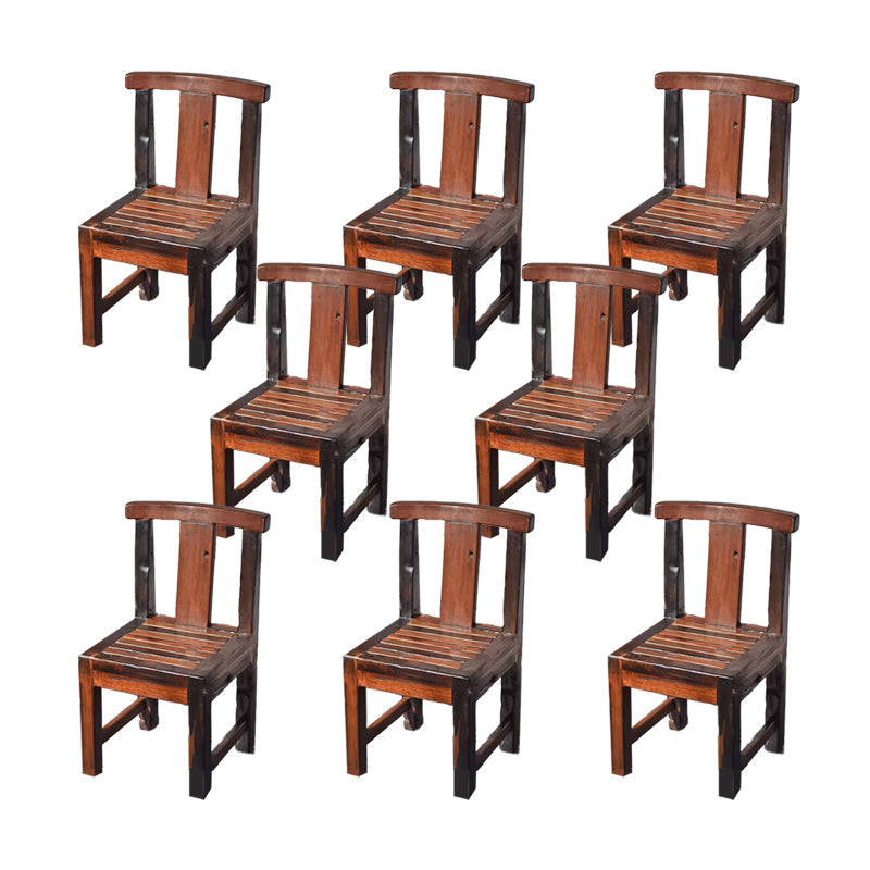 Open Back Dining Side Chair Traditional Solid Wood Dining Chair