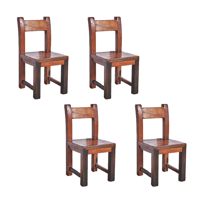 Open Back Dining Side Chair Traditional Solid Wood Dining Chair