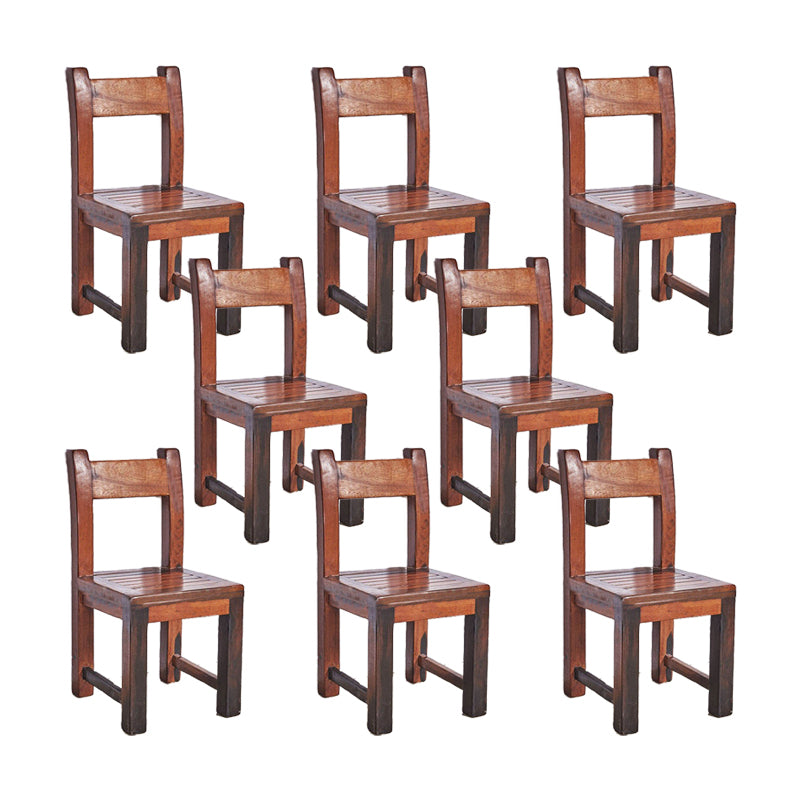 Open Back Dining Side Chair Traditional Solid Wood Dining Chair
