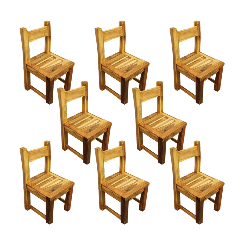 Open Back Dining Side Chair Traditional Solid Wood Dining Chair