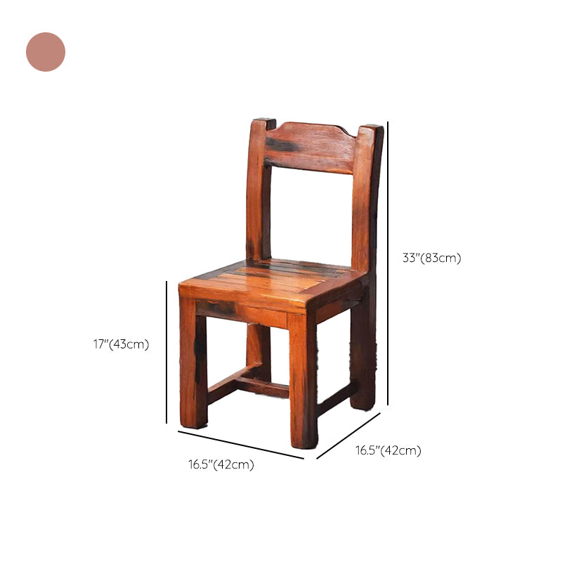 Open Back Dining Side Chair Traditional Solid Wood Dining Chair