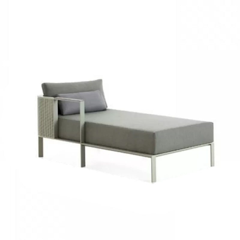 Industrial Metal Frame Outdoor Sofa Water Resistant Patio Sofa with Cushion