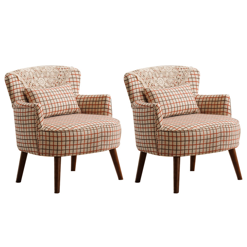Fabric Wooden Lounge Chair Arms Included Side Chair for Living Room