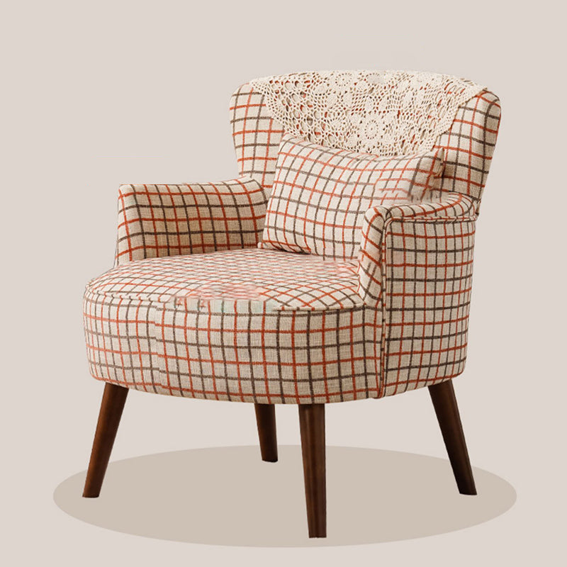 Fabric Wooden Lounge Chair Arms Included Side Chair for Living Room