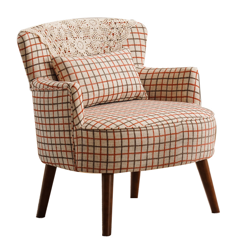 Fabric Wooden Lounge Chair Arms Included Side Chair for Living Room