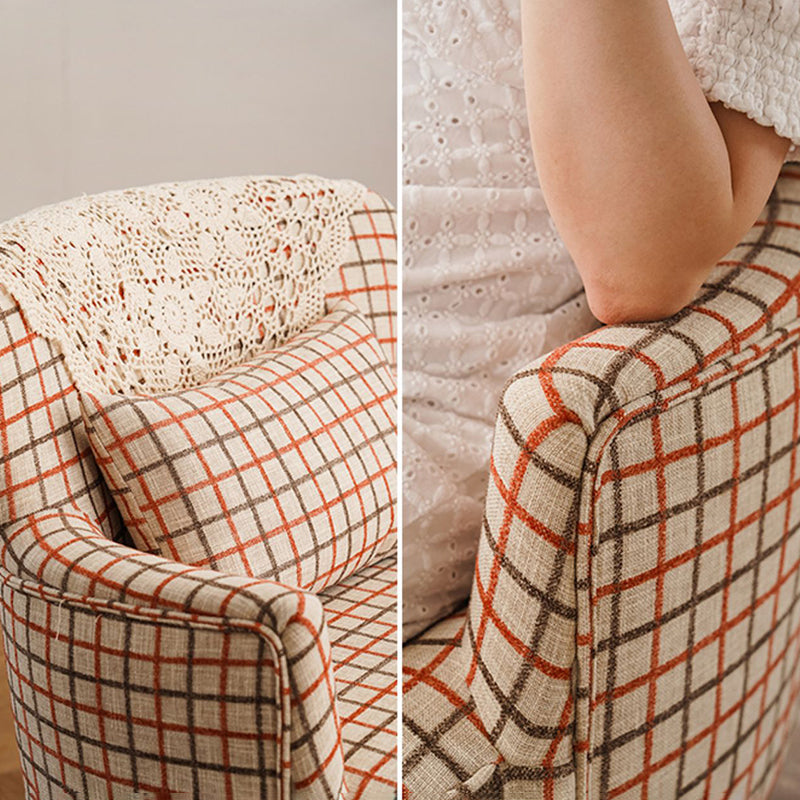 Fabric Wooden Lounge Chair Arms Included Side Chair for Living Room