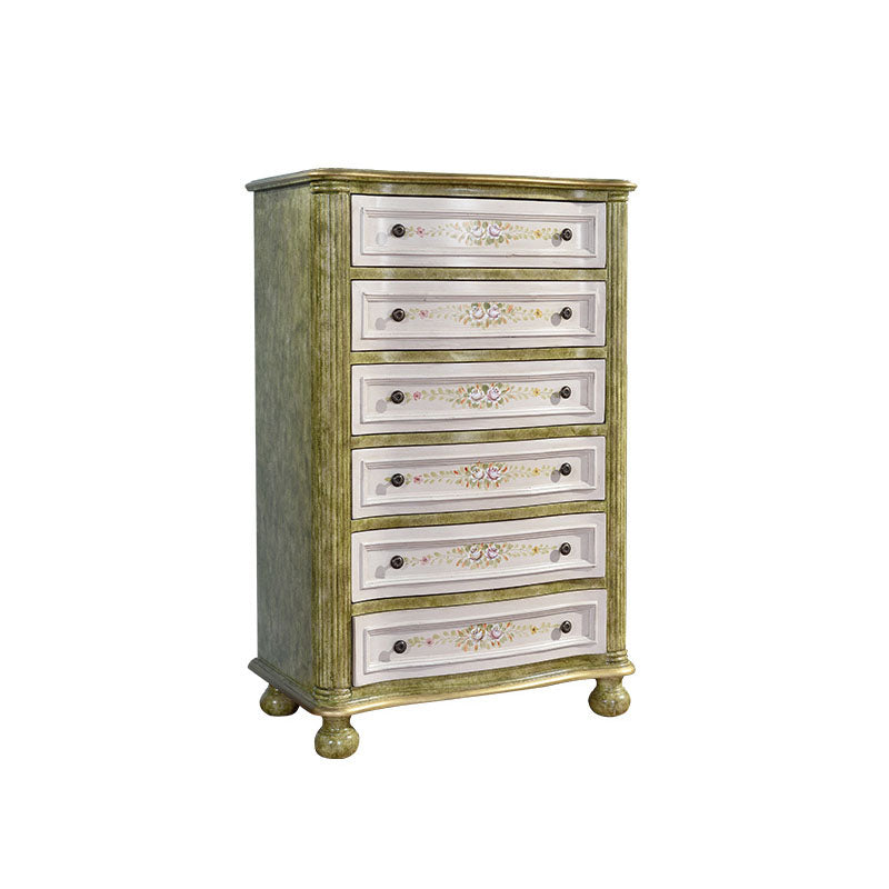 Traditional Vertical Lingerie Chest Wood Storage Dresser for Bedroom