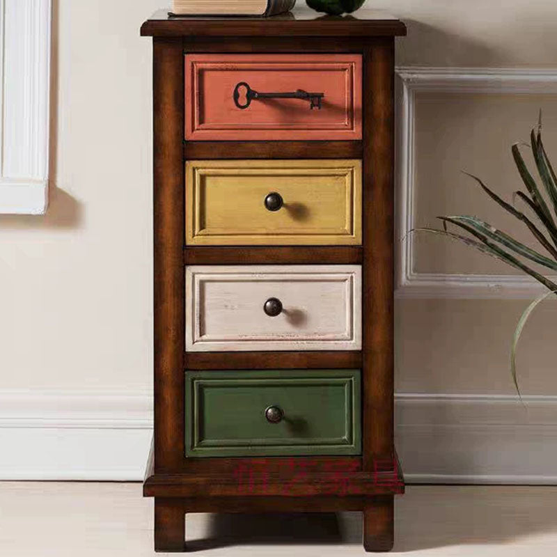 Traditional Vertical Combo Dresser Wood Storage Bachelor Chest for Home