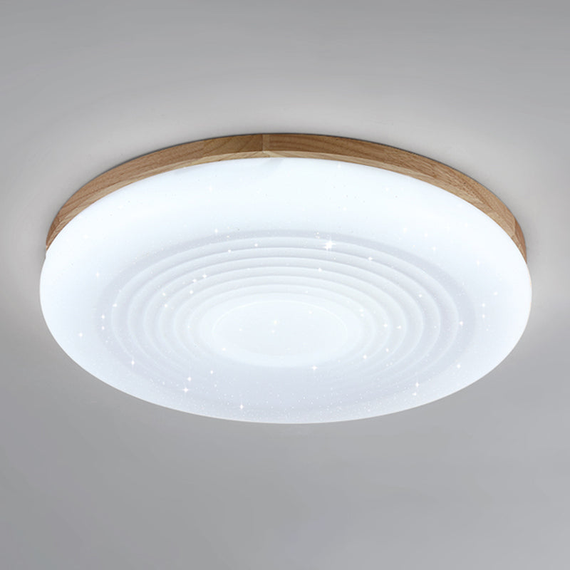 Nordic Ceiling Light Fixture Wooden LED Flush Mount for Bedroom