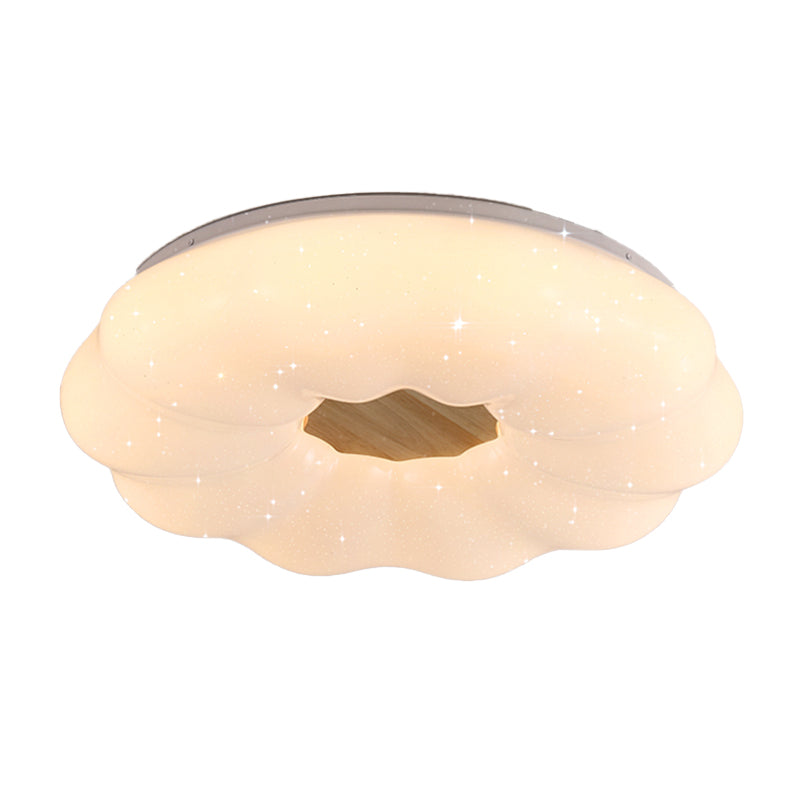 Nordic Ceiling Light Fixture Wooden LED Flush Mount for Bedroom