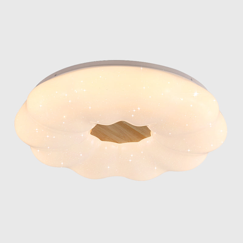 Nordic Ceiling Light Fixture Wooden LED Flush Mount for Bedroom