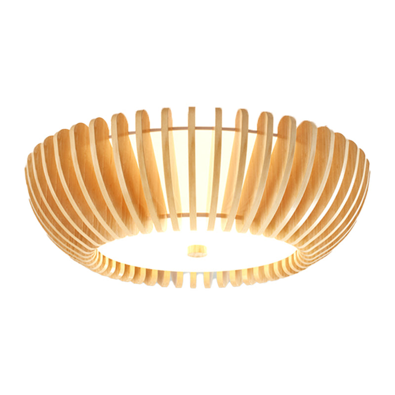 Nordic Ceiling Light Fixture Wooden LED Flush Mount for Living Room