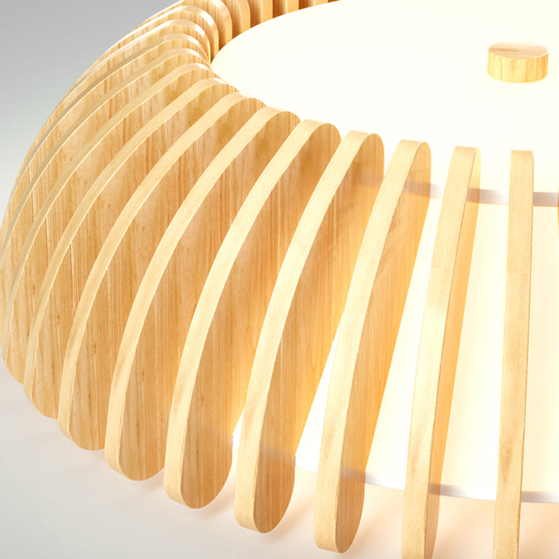 Nordic Ceiling Light Fixture Wooden LED Flush Mount for Living Room
