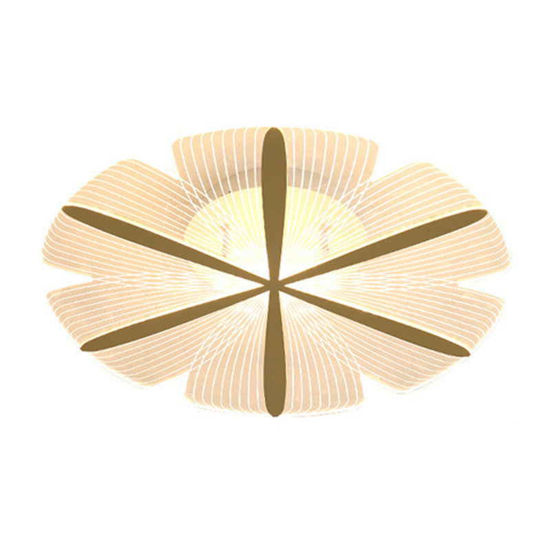 Metal Geometric Flush Mount Fixture Modern Flush Light Fixture in Clear