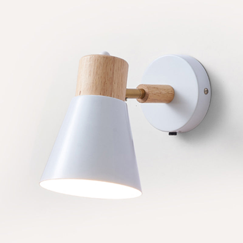 Modern Metal Wall Sconce Lighting White Wall Mounted Lights for Bedroom