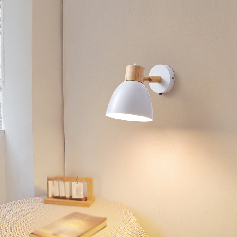 Modern Metal Wall Sconce Lighting White Wall Mounted Lights for Bedroom