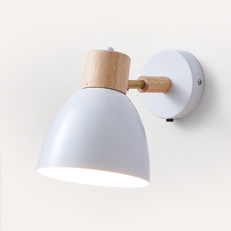 Modern Metal Wall Sconce Lighting White Wall Mounted Lights for Bedroom