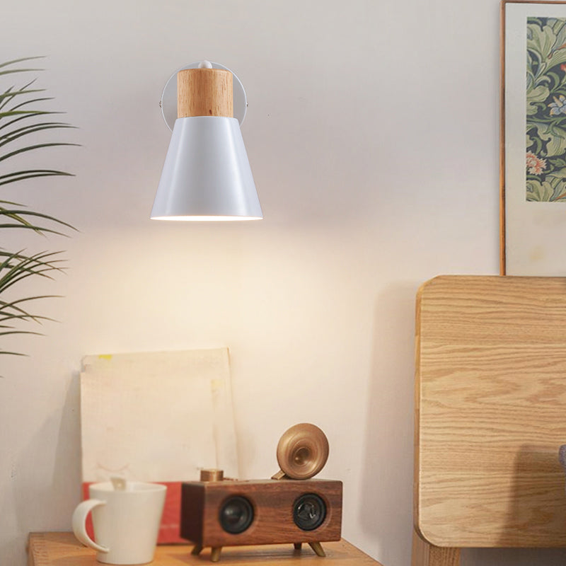 Modern Metal Wall Sconce Lighting White Wall Mounted Lights for Bedroom