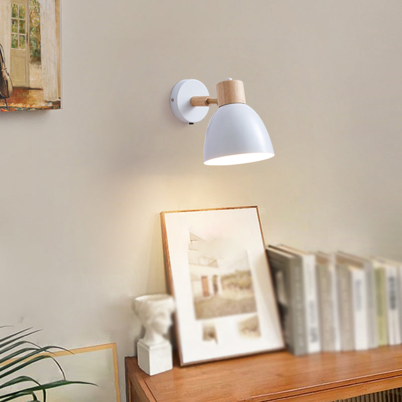 Modern Metal Wall Sconce Lighting White Wall Mounted Lights for Bedroom