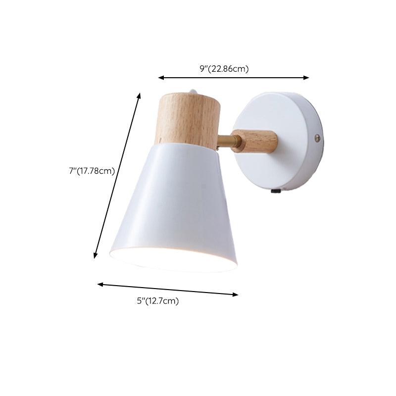 Modern Metal Wall Sconce Lighting White Wall Mounted Lights for Bedroom