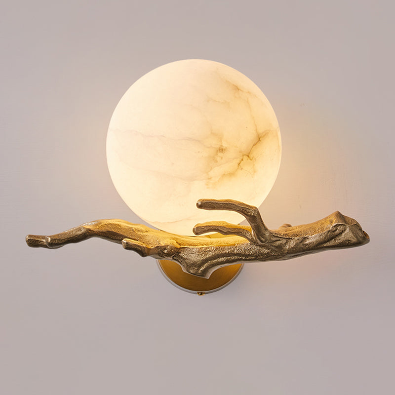 Glass Wall Light Sconces Modern 1-Light Shape Wall Light Fixtures for Bedroom