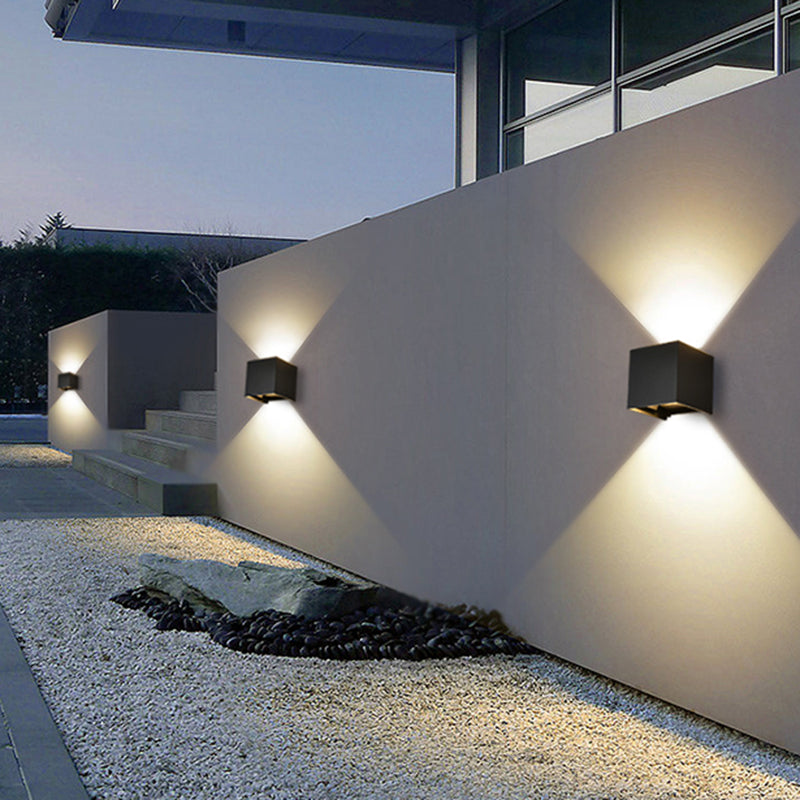 Metal Sconce Light Fixtures Black/White Wall Mounted Lights for Outdoor