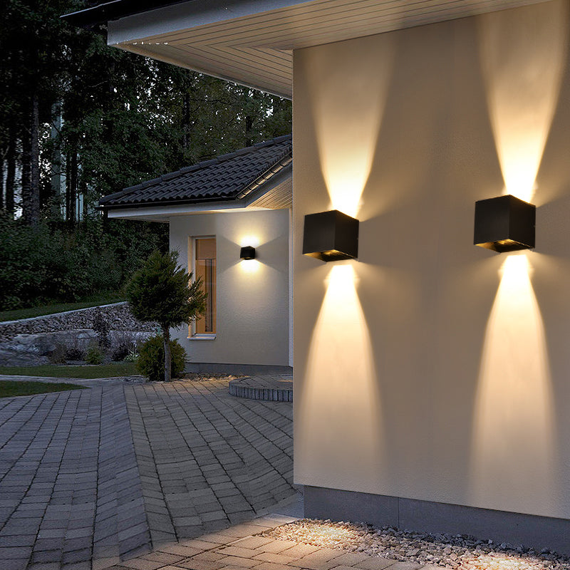 Metal Sconce Light Fixtures Black/White Wall Mounted Lights for Outdoor