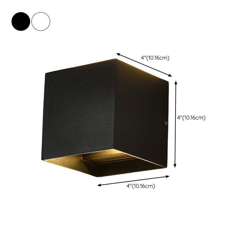 Metal Sconce Light Fixtures Black/White Wall Mounted Lights for Outdoor