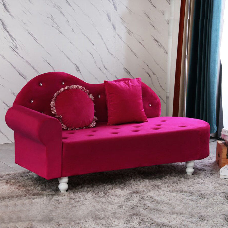 French Country Upholstered Chaise Lounge Couch Velvet Chaise Lounge